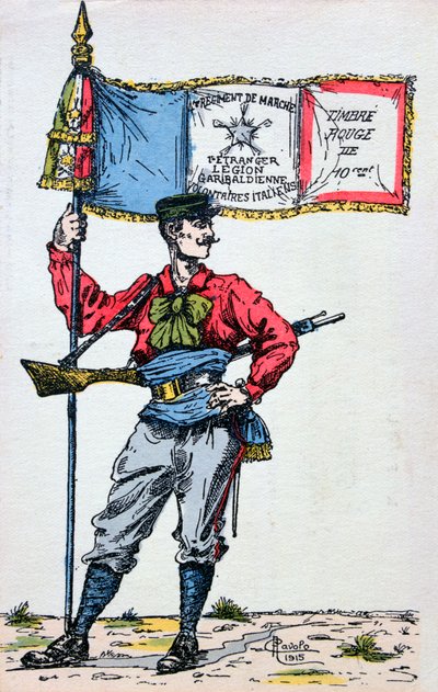 Rödskjortorna, Legion Garibaldienne, 1915 av Unbekannt