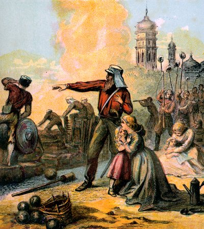 The Relief of Lucknow, 1857 c1850-talet av Unbekannt