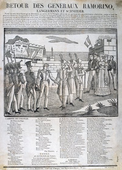 General Ramorinos återkomst, 1831 av Unbekannt