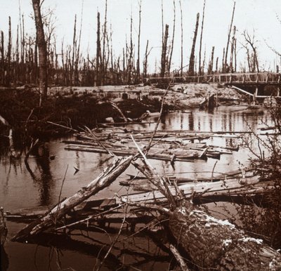 Floden Ailette, norra Frankrike, c1914-c1918 av Unbekannt