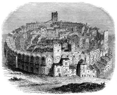 Den romerska arenan i Arles, Provence, Frankrike, 1666 1882-1884 av Unbekannt