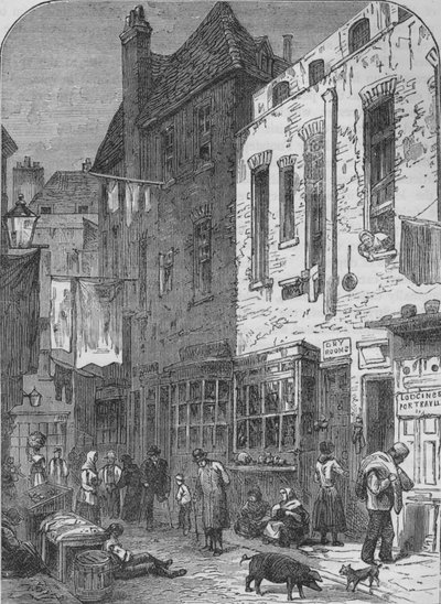 The Rookery of St Giles, London, 1850 1878 av Unbekannt