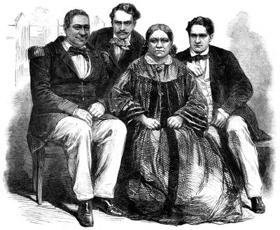Den kungliga familjen på Tahiti, 1864 av Unbekannt