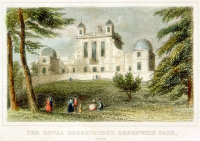 Royal Greenwich Observatory, Flamsteed House, Greenwich Park, London, c1835 av Unbekannt