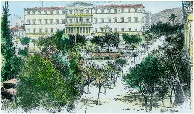 Kungliga palatset, Aten, Grekland, c1890 av Unbekannt