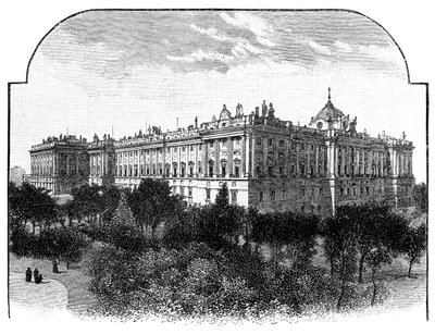 Kungliga palatset, Madrid, Spanien, 1900 av Unbekannt