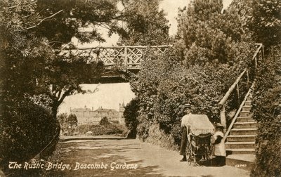The Rustic Bridge, Boscombe Gardens, Bournemouth, Dorset, c1900-c1919 av Unbekannt