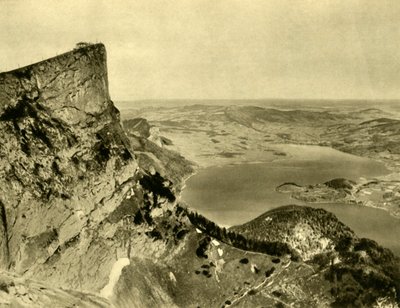 Schafberg och Mondsee, Oberösterreich, c1935. av Unbekannt