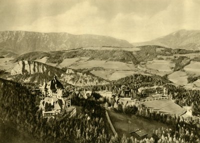 Bergskedjan Schneeberg och Rax, Semmering, Niederösterreich, c1935. av Unbekannt