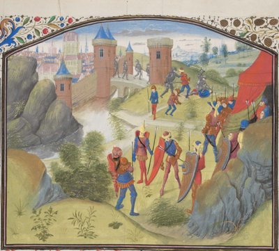Belägringen av Antiokia. Miniatyr från Historia av William av Tyrus, 1460-talet av Unbekannt