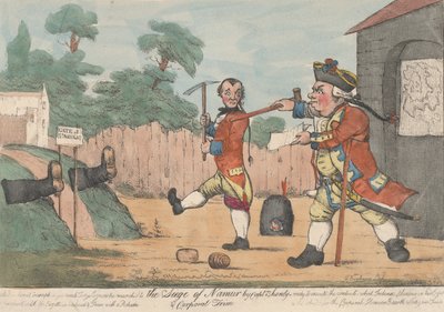 Belägringen av Namur av kapten Shandy och korpral Trim Tristram Shandy, 1800-20. av Unbekannt