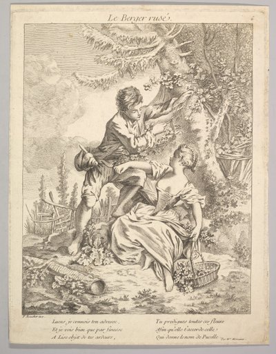 The Sly Shepherd, 1700-talet. av Unbekannt