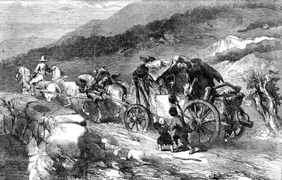 Förra århundradets scencoach, 1855 av Unbekannt