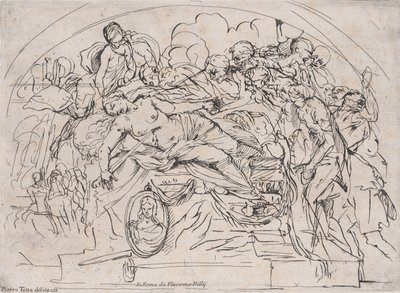Didos självmord, 1650-1700. av Unbekannt