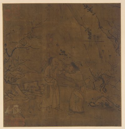 Den tårfyllda avskeden mellan Su Wu och Li Ling, Mingdynastin, 1368-1644. av Unbekannt