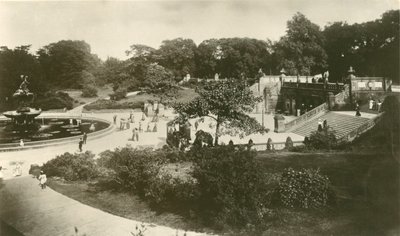 Terrassen och fontänen, Central Park, New York av Unbekannt