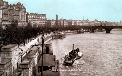 The Thames Embankment, London, tidigt 1900-tal av Unbekannt