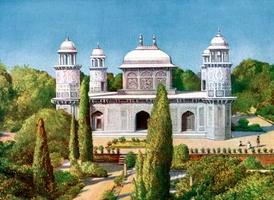 Itmad-ud-Dowlahs grav, Agra, Indien, tidigt 1900-tal av Unbekannt