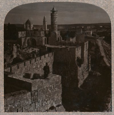 Davids torn. Den äldsta delen av citadellet, c1900 av Unbekannt