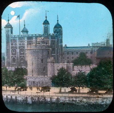 Tower of London på natten, sent 1800-tal eller tidigt 1900-tal av Unbekannt
