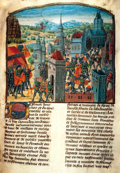 Det trojanska kriget (miniatyr) av Unbekannt