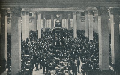 The Underwriting Room på Lloyds, med talarstolen i centrum, 1936 av Unbekannt