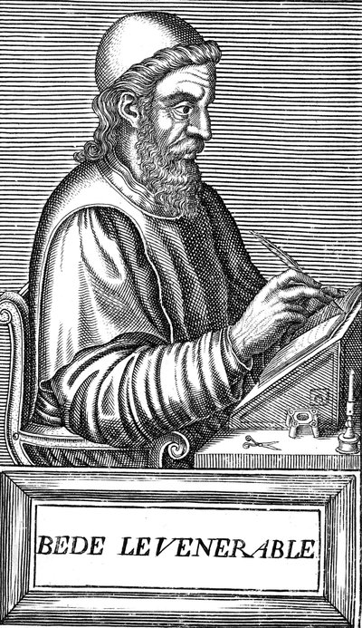 Den ärevördiga Beda c673-735, anglosaxisk teolog, forskare och historiker, c1584 av Unbekannt