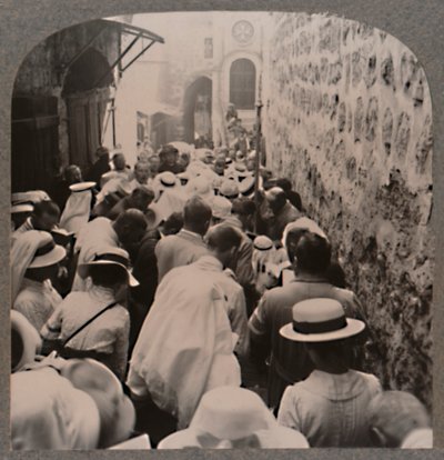 Via Dolorosa från Antonios torn till Heliga gravens kyrka, c1900 av Unbekannt