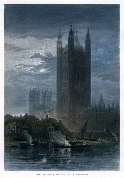 Victoria Tower, från Lambeth av Unbekannt