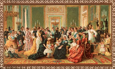 Den viktorianska kungafamiljen, 1887 av Unbekannt