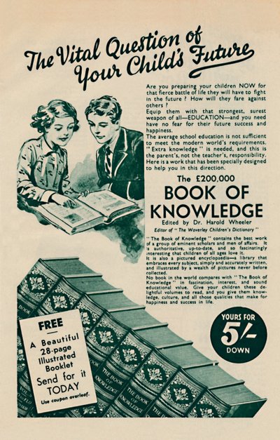 The Vital Question of your Childs Future - The Book of Knowledge, 1935 av Unbekannt