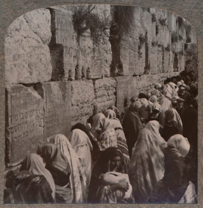 The Wailing Place of the Jews, Jerusalem, c1900 av Unbekannt