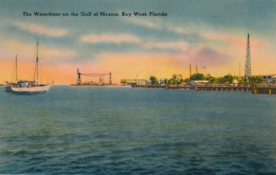 The Waterfront på Mexikanska golfen, Key West, Florida, c1940-talet av Unbekannt