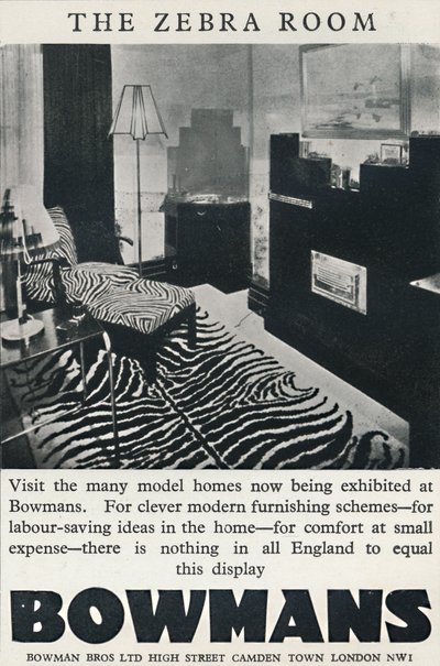 Zebrarummet - Bowmans, 1933 av Unbekannt