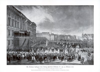Fredrik Vilhelm IV av Preussens trontillträde den 15 oktober 1840, 1900. av Unbekannt