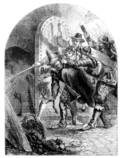 arresteringen av Guy Fawkes 1570-1606, c1902 av Unbekannt