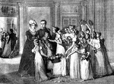 Marie-Louises ankomst till Compiègne, Frankrike, 27 mars 1810 1882-1884 av Unbekannt