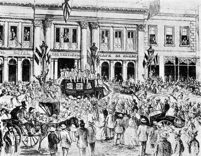 Ankomsten av det första engelska cricketlaget till Australien, 1861 1912 av Unbekannt