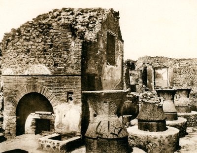 Bageriet och bruket, Pompeji, Italien, ca 1900-talet av Unbekannt