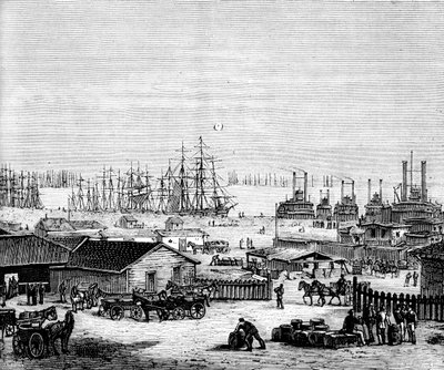 Mississippis stränder, c1860-talet c1880 av Unbekannt
