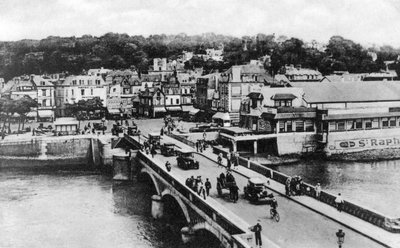 Bron över floden Touques, Trouville, Frankrike, c1920-talet av Unbekannt