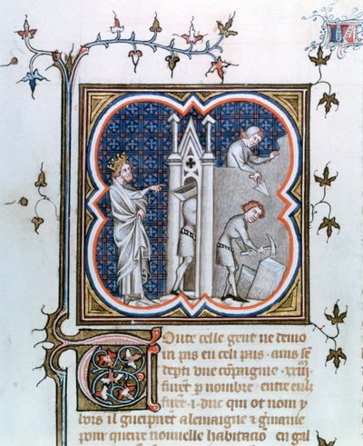 Byggnaden av Paris, 1375-1380 av Unbekannt
