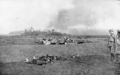 Kadaveret av Zeppelin LZ93 L44, St Clement, Frankrike, 20 oktober 1917 av Unbekannt