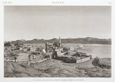 Staden Al Minya och floden Nilen, Egypten av Unbekannt