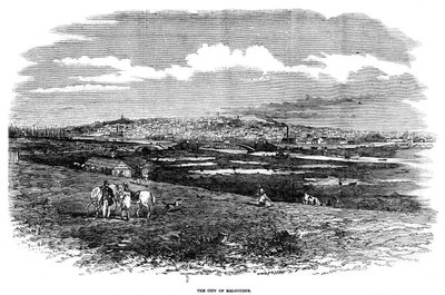 Staden Melbourne, Australien, 1855 av Unbekannt