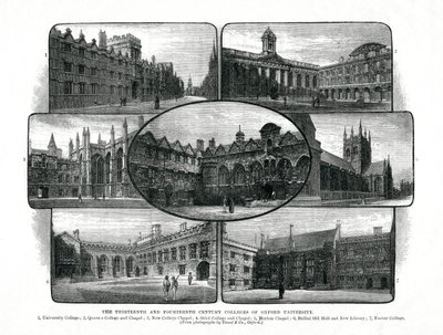 Högskolorna vid University of Oxford, 1895 av Unbekannt