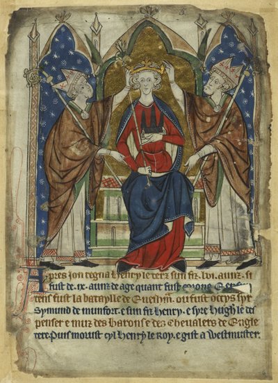 Kung Henrik III:s kröning, 1200-talet av Unbekannt