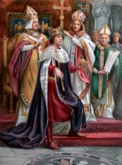 Edward I:s kröning, Westminster, 19 augusti 1274, 1902 av Unbekannt