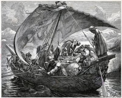 Kung Arthurs död, 1800-talet av Unbekannt