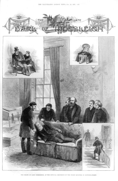 Lord Iddesleighs död i Downing Street, London, 1887 av Unbekannt